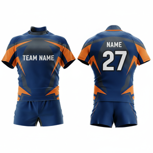 Uniformes de Rugby Personalizados al por Mayor con Diseños Sublimados en Tela de Malla, Uniformes Cortos de Alta Calidad de Secado Rápido y Transpirables para Adultos Unisex - Product Image 1