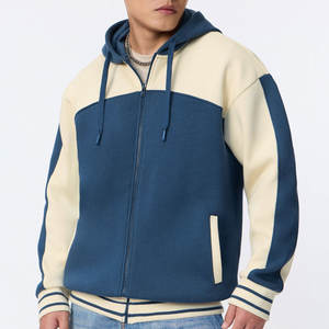 Sudadera con Capucha y Cremallera para Hombre, Estilo Vintage, 100% Algodón, 2026 |   Impresión por Transferencia de Calor |   Ropa de Invierno Transpirable Personalizada OEM a Precio Económico - Product Image 1