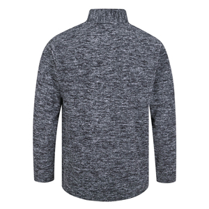Sudadera de punto con cremallera de un cuarto para hombre, color liso, cuello alto, corte regular, transpirable, ropa casual de otoño - Product Image 5