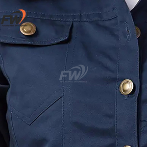 Chaqueta Vaquera para Mujer OEM con Bordado Floral 3D y Detalles de Botones con Diamantes - Ropa Exterior Informal Azul Estilo Urbano - Product Image 4