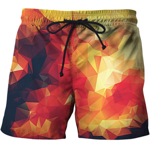 Customized Logo <b>Men's</b> Quick Dry Waterproof Swimming <b>Trunks</b> Shorts 2-in-1 Compression Liner Beach Board Shorts Solid - Product Image 4
