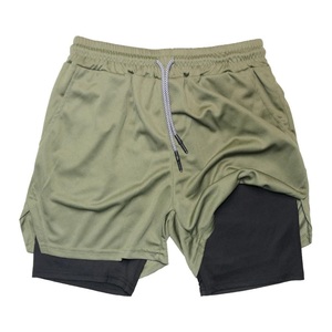 Mens Eco-Friendly Quick Dry Breathable Satin Woven Gym Shorts Elastic Waist Stretch Casual Workout Beach <b>Mid</b> Length Solid White - Product Image 6