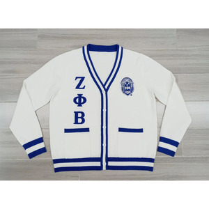 Cardigan brodé de haute qualité avec logo de la sororité Zeta Phi Beta INC University - Product Image 1