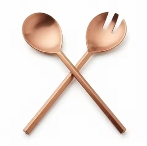 Juego de Cubiertos para Ensalada de Metal Pulido a Mano de Alta Calidad, Diseño Wabi Sabi, Resistente al Óxido, para Catering - Product Image 4