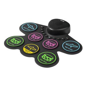 Batería Electrónica de 7 Piezas con Audífonos, Batería Electrónica Enrollable para Práctica - Product Image 1