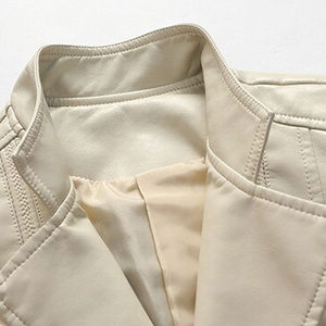 Chaqueta de Motociclista de Cuero PU para Mujer, Marca PIHA SPORTS, Manga Larga, Resistente al Viento, Transpirable, Estilo Vintage de Invierno, Cierre de Cremallera, Cuello Camisero - Product Image 4