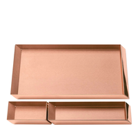 Plateau de service rond en cuivre au design fabuleux, pour la maison, vaisselle, passe au lave-vaisselle, accessoires d'organisation de cuisine