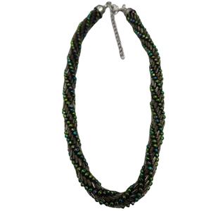 Collier en résine à maillons larges style vintage, mélange de couleurs, punk, ajouré, gros maillons ronds, longue chaîne en résine acrylique, art mural - Product Image 1