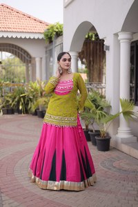 Lehenga choli spécial Navratri, lehenga choli de mariée en gros, lehenga choli bicolore, lehenga choli indien très demandé - Product Image 6