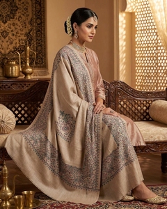 Écharpe châle en cachemire pour femme avec franges, motif floral, respirante, légère, pour l'hiver, à porter au quotidien - Product Image 2