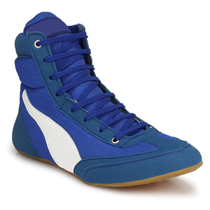 Chaussures de boxe montantes à scratch en cuir respirant pour adultes, équipement d'entraînement d'arts martiaux personnalisé unisexe de haute qualité - Product Image 5
