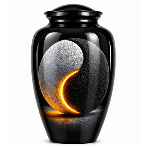 Autocollant Terre Mère magnifique avec urne funéraire commémorative en émail pour cendres humaines d'adultes - Product Image 4