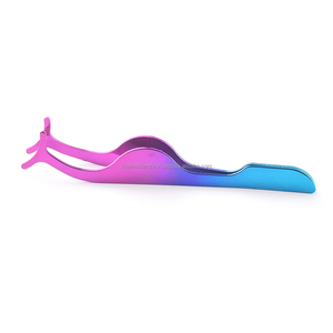 Outil de maquillage pince à épiler applicateur de cils avec pince à cils de couleur personnalisée pince à épiler applicateur en acier inoxydable - Product Image 4