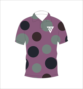 Polo para Hombre con Patrón de Círculos Multicolor en Morado, Sublimación Personalizada, Manga Corta, Verano, Casual, Transpirable, Ligero, para Golf - Product Image 4