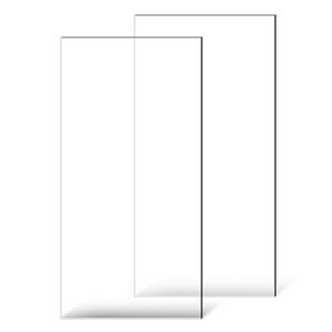 Paquete de 2, 24x48 pulgadas, para hojas acrílicas de plexiglás, vidrio transparente fundido de plástico transparente de 1/8 pulgadas de espesor para manualidades DIY fácil - Product Image 1