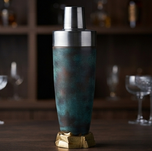 Shaker à cocktails durable de taille moyenne, design fonctionnel avec patine durable, fabriqué en Inde, fabricant de shakers à cocktails - Product Image 2