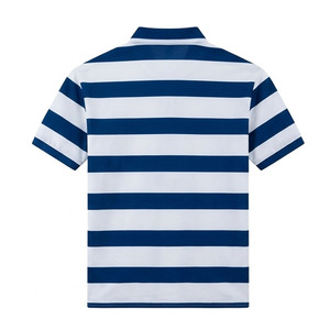 เสื้อโปโลลายทางสำหรับผู้ชาย ผ้าฝ้ายผสมลำลอง สวมใส่สบาย เหมาะสำหรับกีฬากอล์ฟ เสื้อโปโลน้ำหนักเบา คอปก ลายทาง เสื้อเจอร์ซีย์สำหรับฝึกซ้อม - Product Image 6