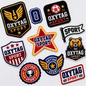 Patchs brodés Oxytag Sport, thermocollants, en feutre non tissé, décorations rectangulaires, vente en gros, meilleurs patchs en chenille - Product Image 3