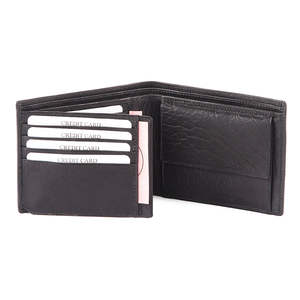 Royaa Unisex Geometric Pattern Genuine Leather Long <b>Wallet</b> Minimalist Thin Design <b>RFID</b> <b>Blocking</b> Cowhide Open Closure Polyester - Product Image 3