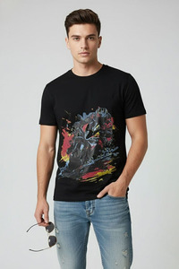 เสื้อยืดเจอร์ซีย์ผ้าฝ้าย 100% ทรงปกติสำหรับผู้ชาย น้ำหนัก 180 กรัม ป้องกันการเป็นขุย ระบายอากาศได้ดี เป็นมิตรกับสิ่งแวดล้อม ดีไซน์แบบยูนิเซ็กส์ - Product Image 3
