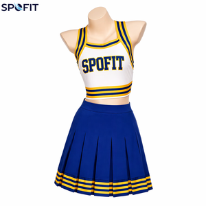 Uniformes de cheerleading personnalisés de qualité supérieure, nouvelle mode, séchage rapide, élasticité, conception OEM, étiquettes imprimées, arrivée chaude, ensemble complet - Product Image 1