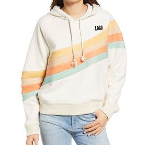 Sudadera con Capucha Morada para Mujer, Corte Regular, Algodón, Informal, para Otoño, Diseño con Logotipo Frontal, Venta al Por Mayor - Product Image 1