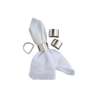 Ensemble de 6 anneaux à serviettes en métal doré de luxe, ciselés à la main, en laiton rond, pour décorations élégantes de table de mariage ou de dîner. - Product Image 4