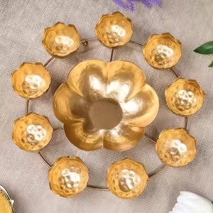 Elegant Design Metal Urli Bowl Floating Diya Water Flower Urli for <b>Temple</b> Pooja Festive Decor - Product Image 3