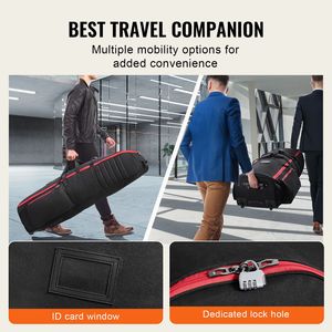 Borsa da Viaggio per Golf in Nylon 1000D Resistente, Custodia Morbida per Esterni, Valigia Imbottita Resistente all'Usura per Attrezzatura da Golf - Product Image 6