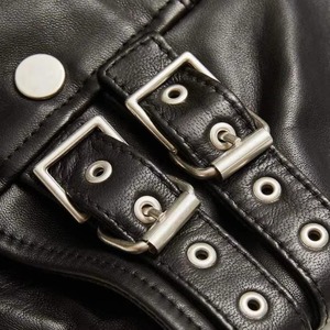 Veste en cuir véritable pour femmes, veste bomber élégante en cuir d'agneau véritable pour femmes - Product Image 6