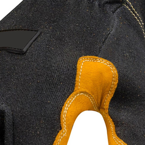Gants de soudage TIG en cuir de chèvre renforcé, protection industrielle robuste pour les mains, résistants à la chaleur, gants de barbecue - Product Image 3