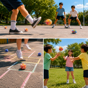Colorful Urchin Footbag Soccer Juggling Ball Soft <b>Squishy</b> Training Toy 24 Pieces Display Box Colorful Rubber Urchin Footbag Soft - Product Image 6