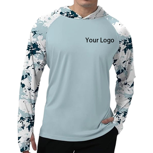Hoodie de pêche personnalisé UPF 50+ à séchage rapide, manches longues, protection solaire, performance, polyester/nylon 180g, fabrication OEM - Product Image 2