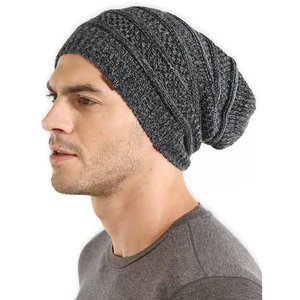 Bonnet tricoté homme personnalisé Y2K avec grand logo, faible MOQ, chaud et ajusté, idéal pour l'hiver – Vente en gros - Product Image 1