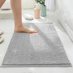 Tapis de bain rectangulaire minimaliste en TPE rayé avec dos antidérapant en caoutchouc pour salle de bain - Product Image 2