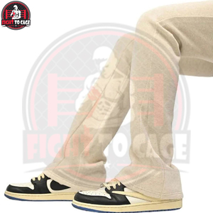 2026 Custom Logo Men's Lightweight Fleece Flare Sweatpants for Color <b>Stacked</b> <b>Joggers</b> Casual Breathable Streetwear Baggy - Product Image 5