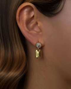 Boucles d'oreilles pendantes Ear Climbers avec diamant rond de laboratoire, en or massif 14 carats, bijoux raffinés pour cadeau de mariage pour petite amie - Product Image 5