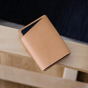 Handmade Stitchless Genuine Leather <b>Wallet</b> Minimalist Slim Card Holder Laser Cut Seamless Design Portable Letter Pattern <b>Small</b> - Product Image 3