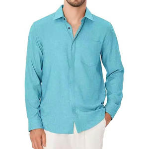 Camisas de Hombre de Manga Larga Casuales Hechas con Material 100% Algodón, Camisas de Hombre de Manga Larga Casuales a la Moda - Product Image 1