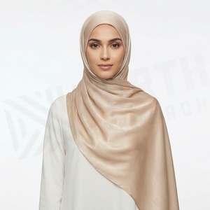 Hiyab de Seda Satinada de Color Sólido para Mujer, Suave al Tacto, para Uso Diario, Pañuelo Étnico de Oriente Medio - Product Image 5
