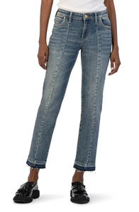 Women Custom Made OEM Women Flared <b>Jeans</b> Pants Winter Denim Pocket Button Breathable Pant Women's Slim <b>Jeans</b> with Custom logo - Product Image 5