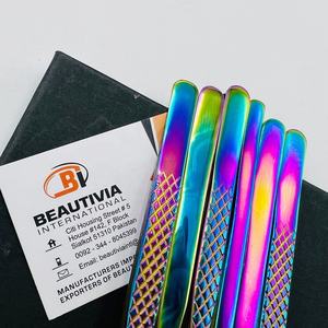 ขนตาปลอมทำจากสเตนเลสสีรุ้งพลาสม่าแบบมืออาชีพออกแบบโลโก้ได้ตามที่ต้องการ - Product Image 5