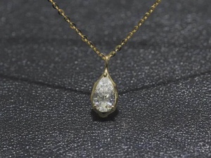 Pear Cut Moissanite <b>Pendant</b> For Women Pear Cut Bezel Set <b>Pendant</b> 925 Silver 14K <b>Solid</b> <b>Gold</b> Plated Solitaire Diamond <b>Pendant</b> - Product Image 5