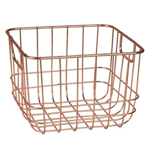 Modern Black Metal Wire <b>Basket</b> Multi-Purpose Rectangular Kitchenware Tabletop Fruit & Vegetables <b>Storage</b> <b>Basket</b> With Handles - Product Image 3