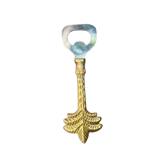 Vintage Brass Gold Palm Tree Manual <b>Bottle</b> <b>Opener</b>, Tropical Theme Barware Accessories, Durable Zinc Alloy <b>Beer</b> <b>Opener</b> - Product Image 1