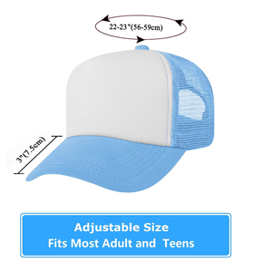 Casquette Trucker en Maille à 5 Panneaux Personnalisable avec Logo, en Éponge, pour l'Extérieur, Vente en Gros, Été, Plage, Hip Hop, Sport - Product Image 3