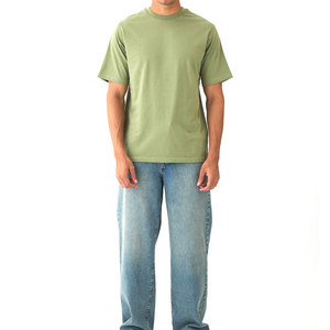 Camiseta de Verano de Alta Calidad, Unisex, Cuello Redondo Amplio, Manga Corta, Oversize, para Hombre, 250gsm, Algodón, Estilo Vintage, Lavado Ácido - Product Image 3