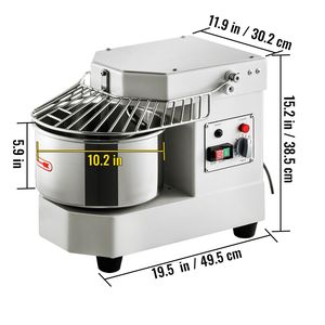 Impastatrice Commerciale 450W 7.3Qt con Doppia Rotazione per Impastare, Ciotola in Acciaio Inox di Grado Alimentare, Funzioni di Sicurezza - Product Image 3
