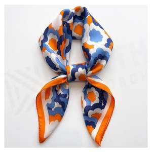 Women's Square <b>Silk</b> <b>Scarf</b> Digital Print Floral Elegant Multi-Functional Outdoor Fashion Accessory All Seasons - Product Image 2