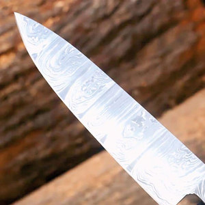 Cuchillo de chef de acero de Damasco, cuchillo de cocina profesional, herramienta de cocina duradera, mango ergonómico para cortar verduras, carne, pescado, para el hogar - Product Image 5